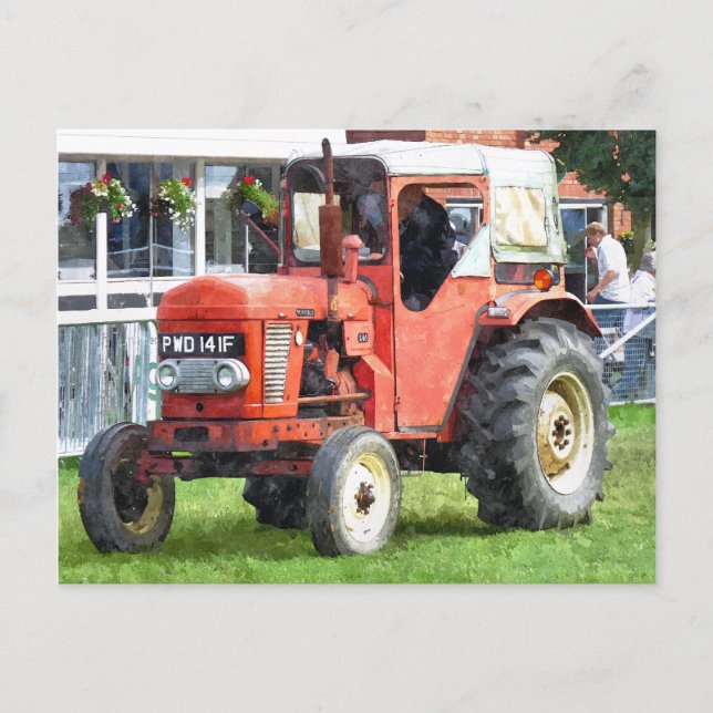 VINTAGE ZUGMASCHINEN POSTKARTE (Vorderseite)
