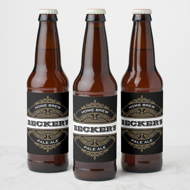 Vintage Zuhause-Brew Bierflaschenetikett (Flaschen)