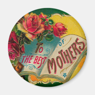 Vintage zum besten Müttern Muttertagsgruß Magnet