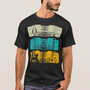 Vintage Zupfen Streichen Zupfen Gitarre Gitarre Sa T-Shirt