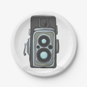 Vintage-Zwei-Objektiv-Reflexkamera TLR-Kamera Pappteller
