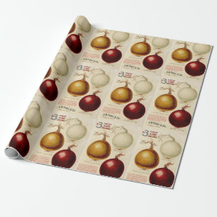 Vintage-Zwiebeldiagramm-Illustrationsgeschenkpapie Geschenkpapier