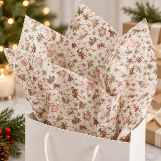 Vintage-Zwölf-Tage-Weihnachtsmuster Seidenpapier