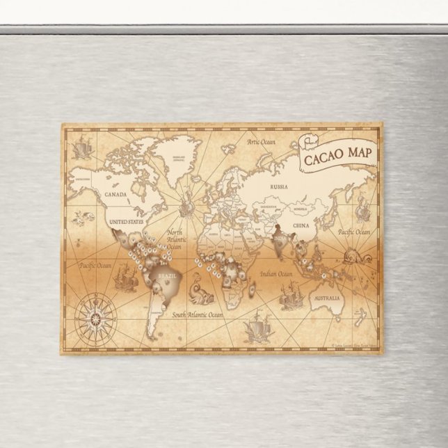 VintageCacao World Map Magnet (Von Creator hochgeladen)