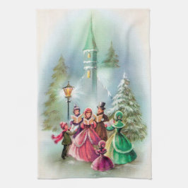 VintageChristmas Carolers-Geschirrtuch Küchentuch
