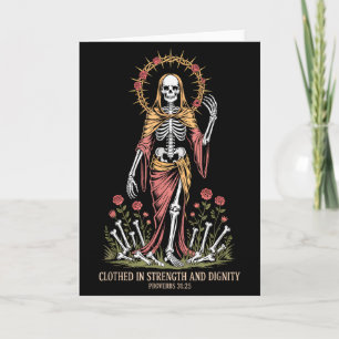 Vintagecore Gothic Skeleton Sprüche 31_25 Stärke Karte
