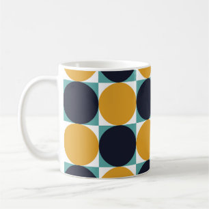 Vintagefarbige Geometrie: Kreismuster. Kaffeetasse