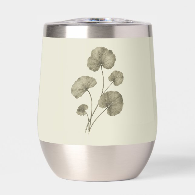 Vintagegrüne Sumpfdotterblumenblätter (Vorderseite)