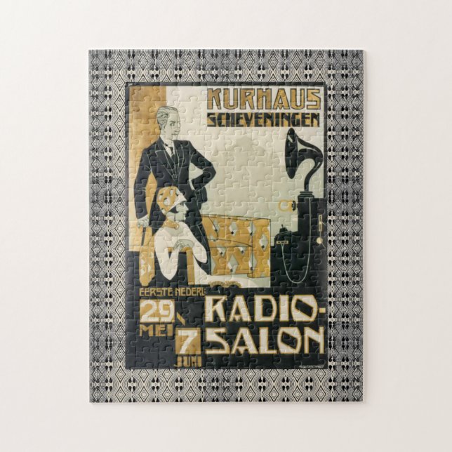 Vintagen 1920er Jahre Niederländischer Radiosalon (Vertikal)