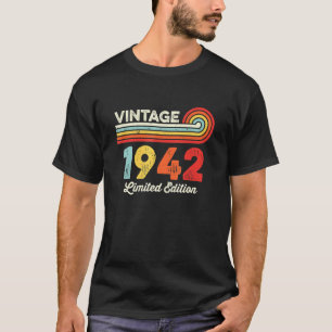 Vintagen 1942 Geburtstagsfrauen Frauen Geboren 194 T-Shirt