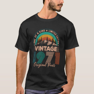 Vintagen 1971 Originalteile Geburtstagssonne Gebor T-Shirt