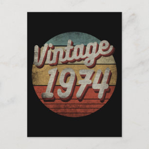 VINTAGEN 1974 MÄNNERFRAUEN GEBURTSTAG POSTKARTE