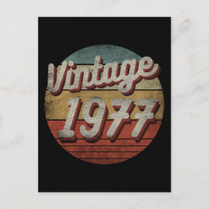 VINTAGEN 1977 MÄNNERFRAUEN GEBURTSTAG POSTKARTE