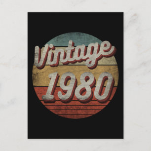 VINTAGEN 1980 MÄNNERFRAUEN GEBURTSTAG POSTKARTE