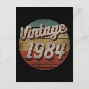 VINTAGEN 1984 MÄNNERFRAUEN GEBURTSTAG POSTKARTE