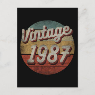VINTAGEN 1987 MÄNNERFRAUEN BIRHTDAY GIFT POSTKARTE