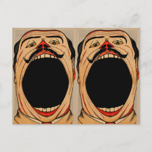 Vintagen 2 große Mäuler Postkarte