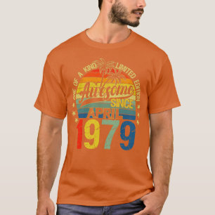 Vintagen 43 Jahre alt April 1979 Dekorationen 43.  T-Shirt