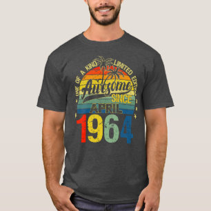 Vintagen 58 Jahre alt April 1964 Dekorationen 58. T-Shirt