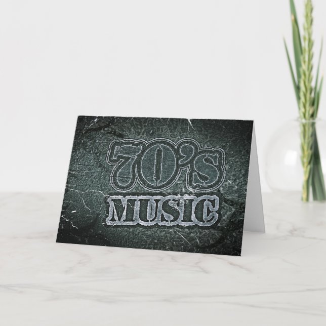 Vintagen 70er Jahre Musik - Grußkarten Karte (Vorderseite)