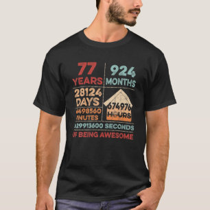 Vintagen 77. Geburtstag 77 Jahre alt Phantastisch T-Shirt