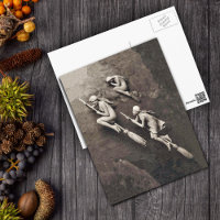 Vintagen drei Halloween-Hexen fliegende Brüder