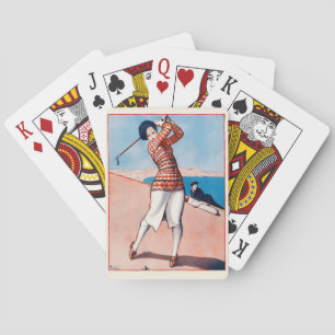 Vintagen französische Golfkarten der 20er Jahre Spielkarten