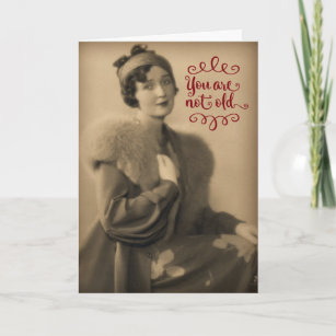 Vintagen Frauen der 1920er Jahre, die Retro sind,  Karte