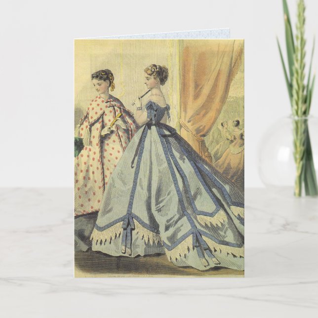 Vintagen Frauen in den 1860ern Karte (Vorderseite)