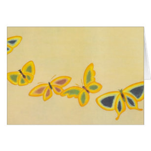 Vintagen fünf Schmetterlinge - Karte