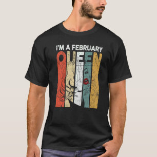 Vintagen Geburtstag bin ich ein Februar-Mädchen de T-Shirt