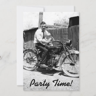 Vintagen Geburtstag eines Motorrads der 20er Jahre Einladung