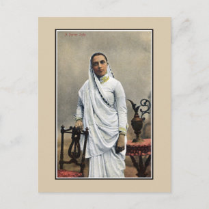 Vintagen Indien der 1900er Jahre, Parsierin Postkarte