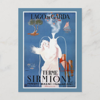 Vintagen Sirmione 1920er Jahre Italienische Reisea Postkarte
