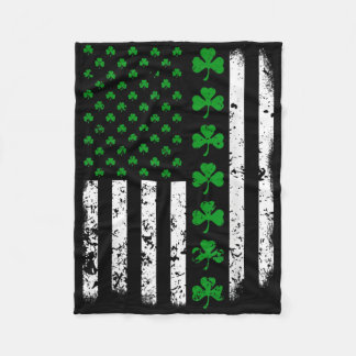 Vintagen Wir eine Flagge, St Patricks Day Lucky Kl Fleecedecke