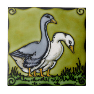 Vintagen zwei Enten Fliese