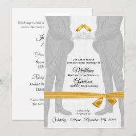 Vintagen zwei Gay Wedding Einladung