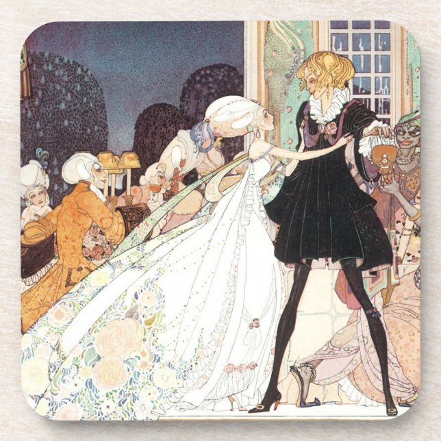 Vintagen Zwölf Tanzprinzessinnen von Kay Nielsen Getränkeuntersetzer (Vorderseite)