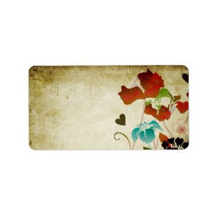Vintagepoppies Avery Aufkleber Adressaufkleber