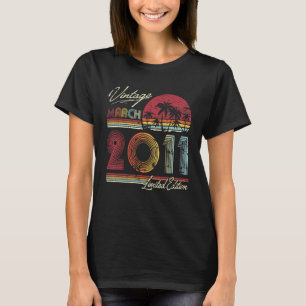 Vintager 11. Geburtstag März 2011 11 Jahre alter S T-Shirt