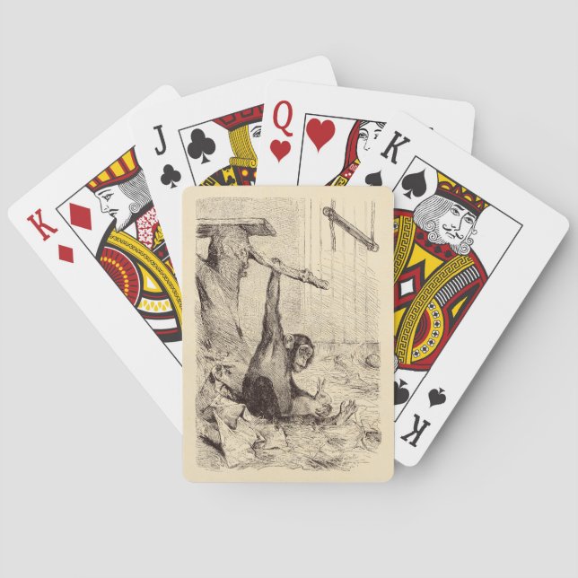 Vintager 1800s spielkarten (Rückseite)
