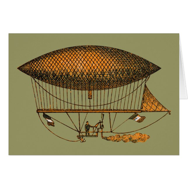 Vintager 1883 reisender Zeppelin (Vorderseite (Horizontal))