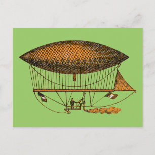 Vintager 1883 reisender Zeppelin Postkarte