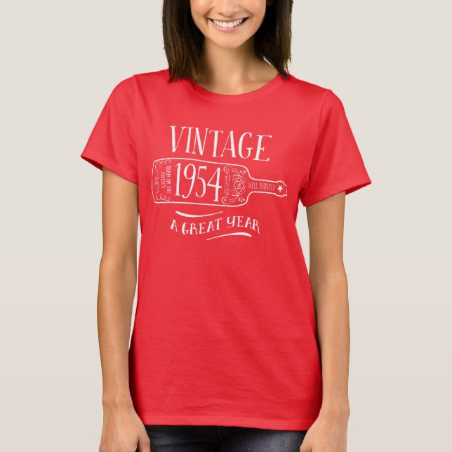 Vintager - 1954 - Geburtstag, Geburts-Jahr T-Shirt (Vorderseite)