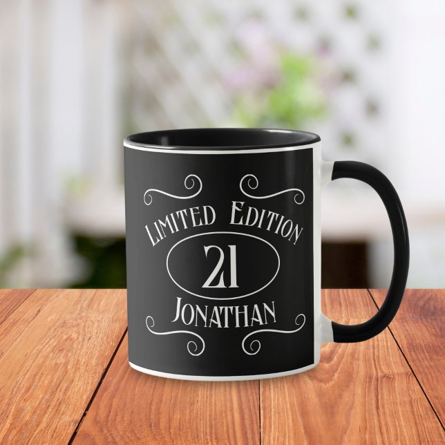 Vintager 21. Geburtstag für Him Limited Edition Tasse (Von Creator hochgeladen)