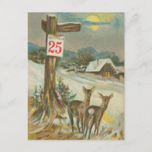 Vintager 25. Dezember Postkarte