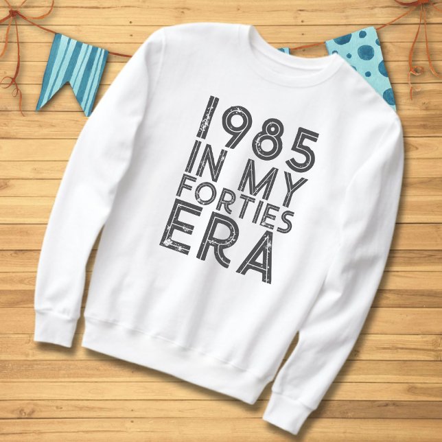Vintager 40. Geburtstag 2025 Typografie Sweatshirt (Von Creator hochgeladen)