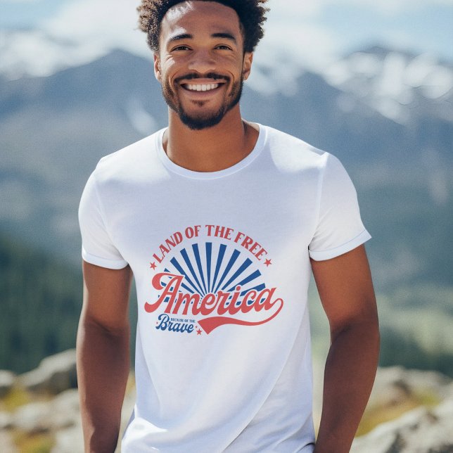 Vintager 4. Juli Land der Freie T-Shirt (Von Creator hochgeladen)