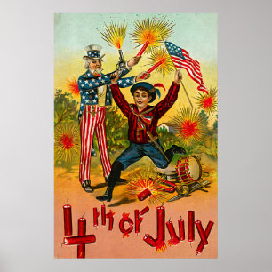 Vintager 4. Juli Poster