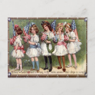 Vintager 4. Juli Postkarte